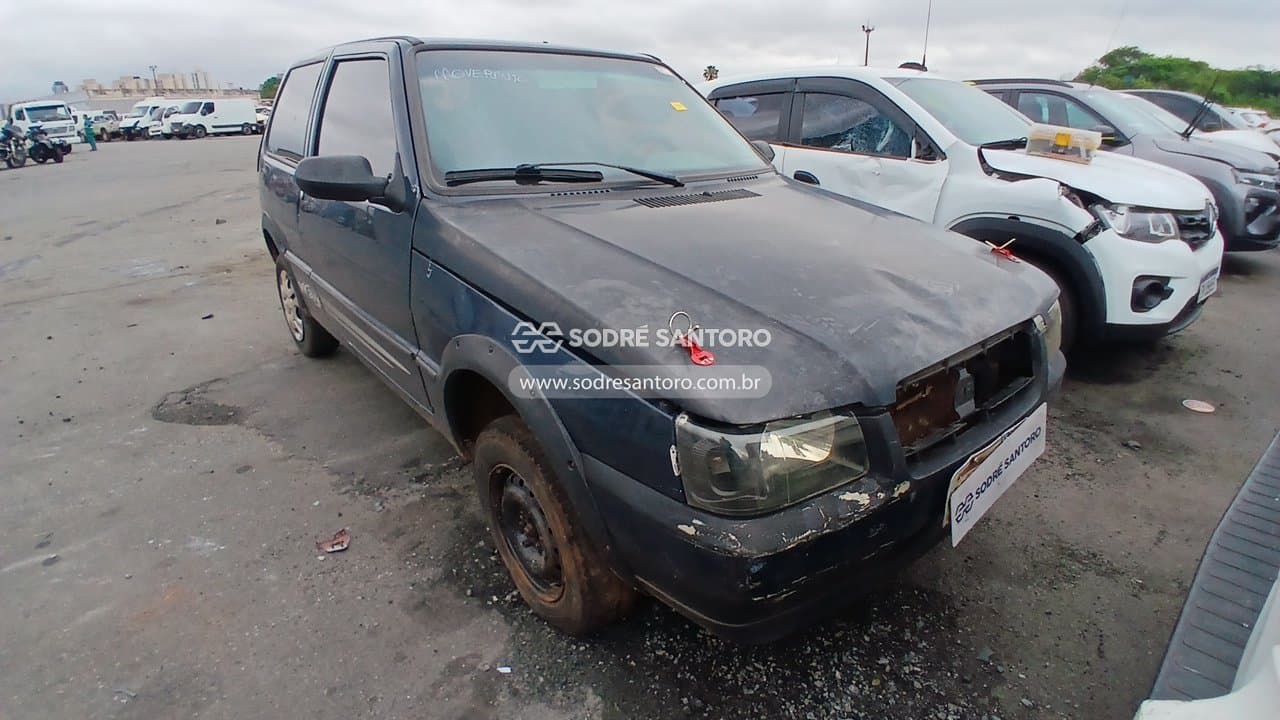 Fiat Uno Mille Fire Flex 2008, azul