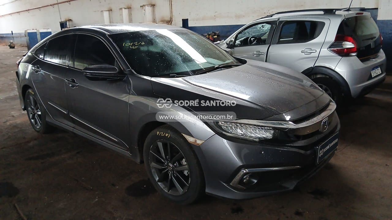Honda Civic Exl Cvt 2021, cinza