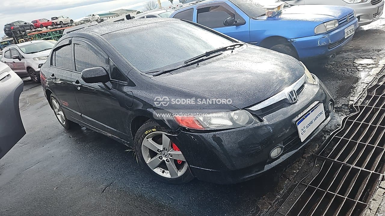 Honda Civic Lxs Flex 2008, preta