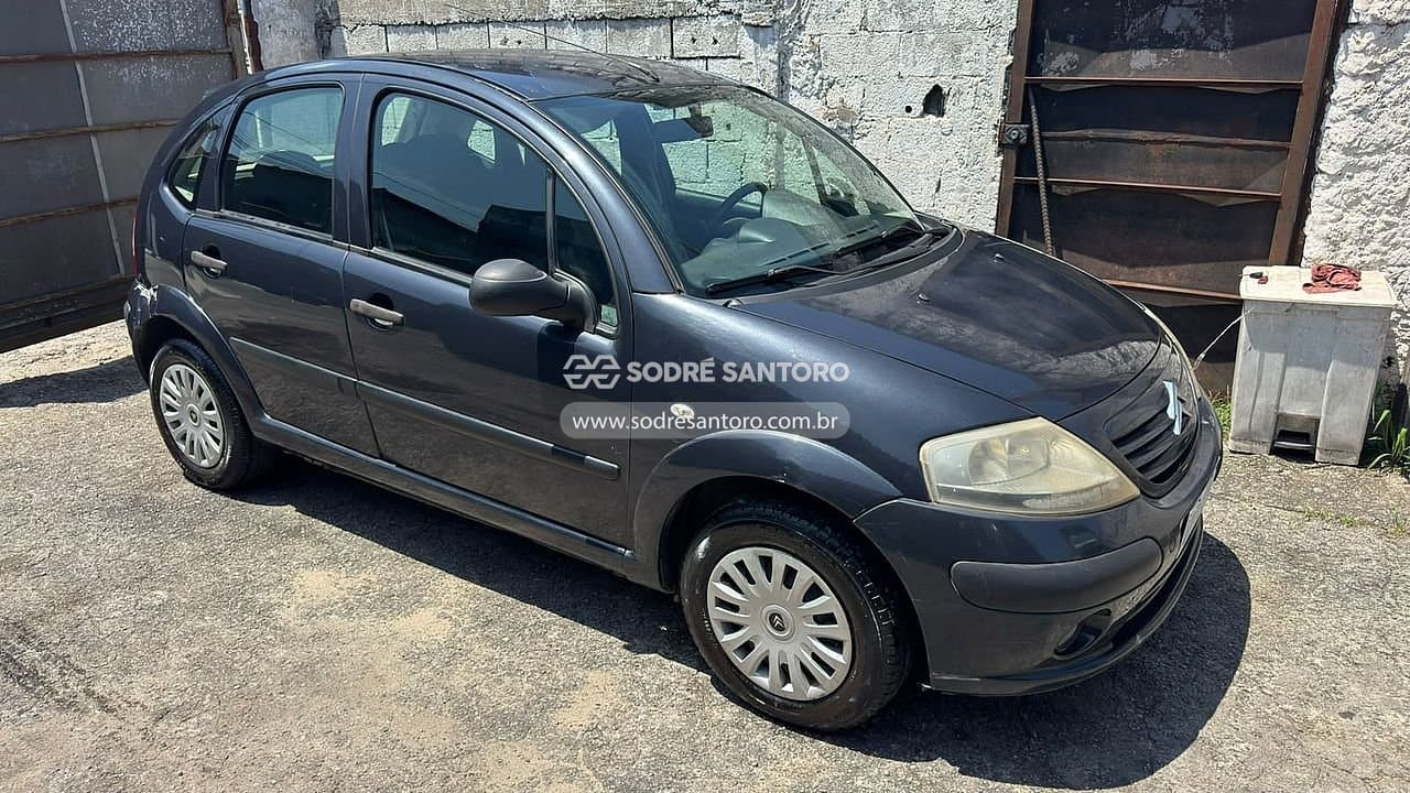 Citroën C3 Glx 14 Flex 2007, cinza