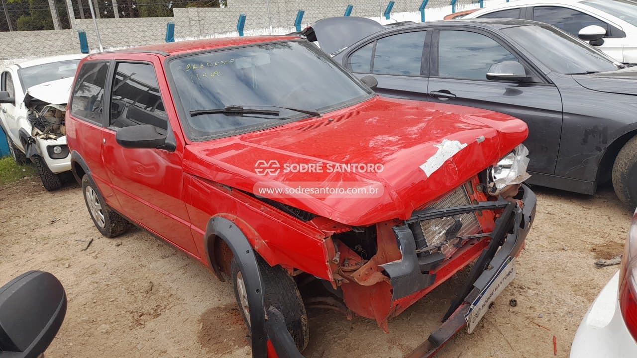 Fiat Uno Mille Fire Flex 2008, vermelha