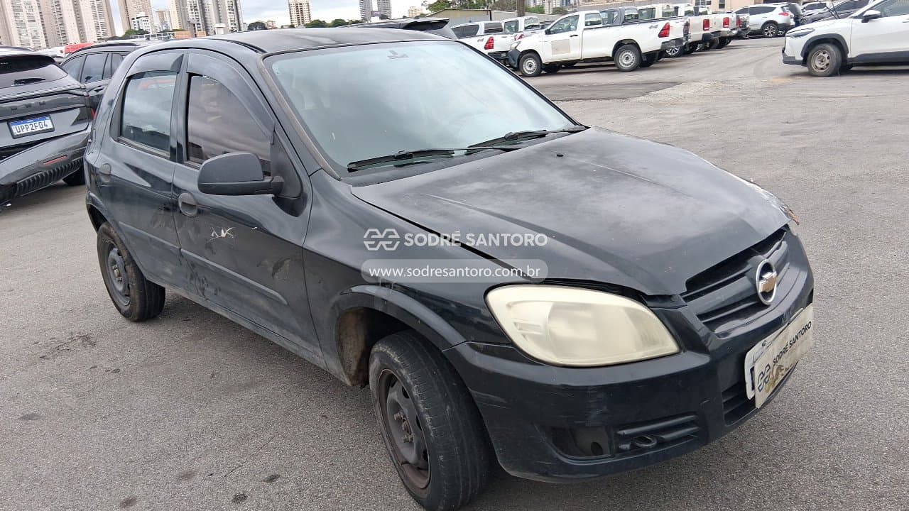 Chevrolet Celta 4p Spirit 2008, preta