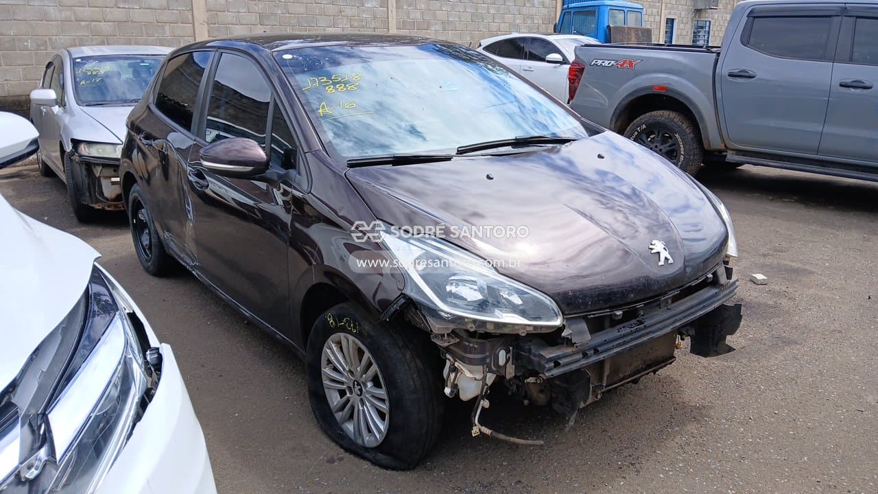 Peugeot 208 Active Pk At 2019, marrom